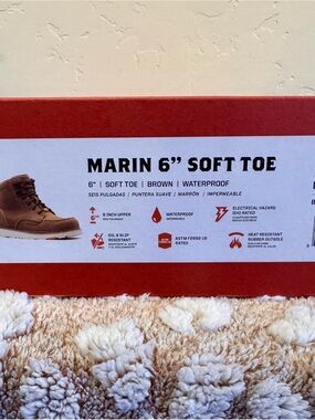 Marin 6" Soft Toe Brown Waterproof Men's Boot